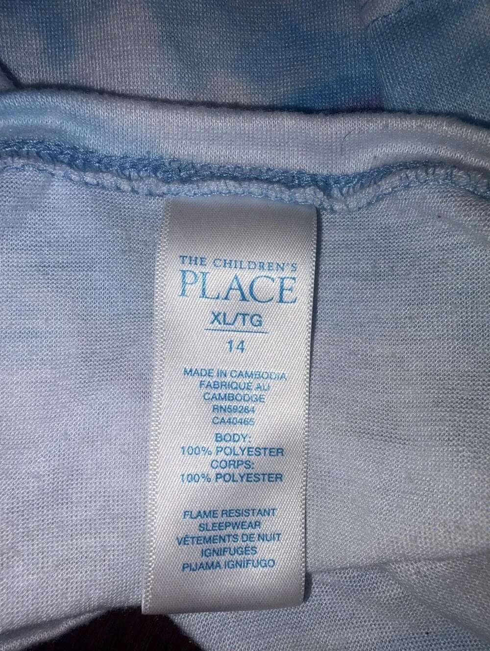 The Children's Place Light Blue Sleepwear Top And Bottom